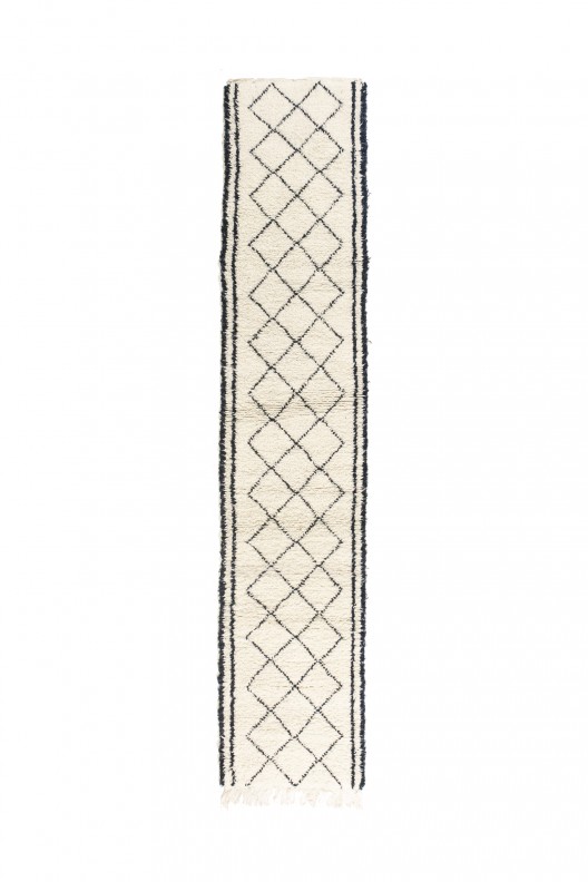 Tappeto Berbero Beni Ourain - 350x70 cm - 137.8X27.6 in