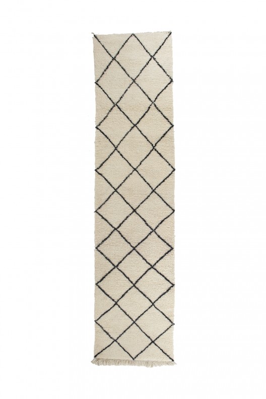 Tappeto Berbero Beni Ourain - 365x92 cm - 143.7X36.2 in